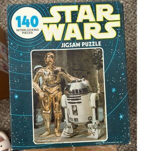 vtg. 1977 Kenner Star Wars Jigsaw Puzzle with C3PO and R2D2, 140 Pieces